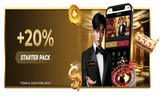 god55 20% starter pack bonus