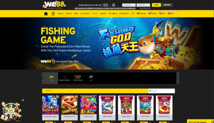 we88 fishing